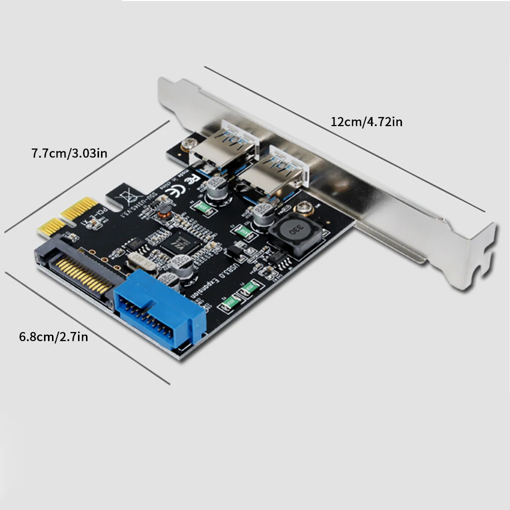 

USB 3.0 PCI-E Плата расширения, 2 порта USB 3,0, 19 контактов