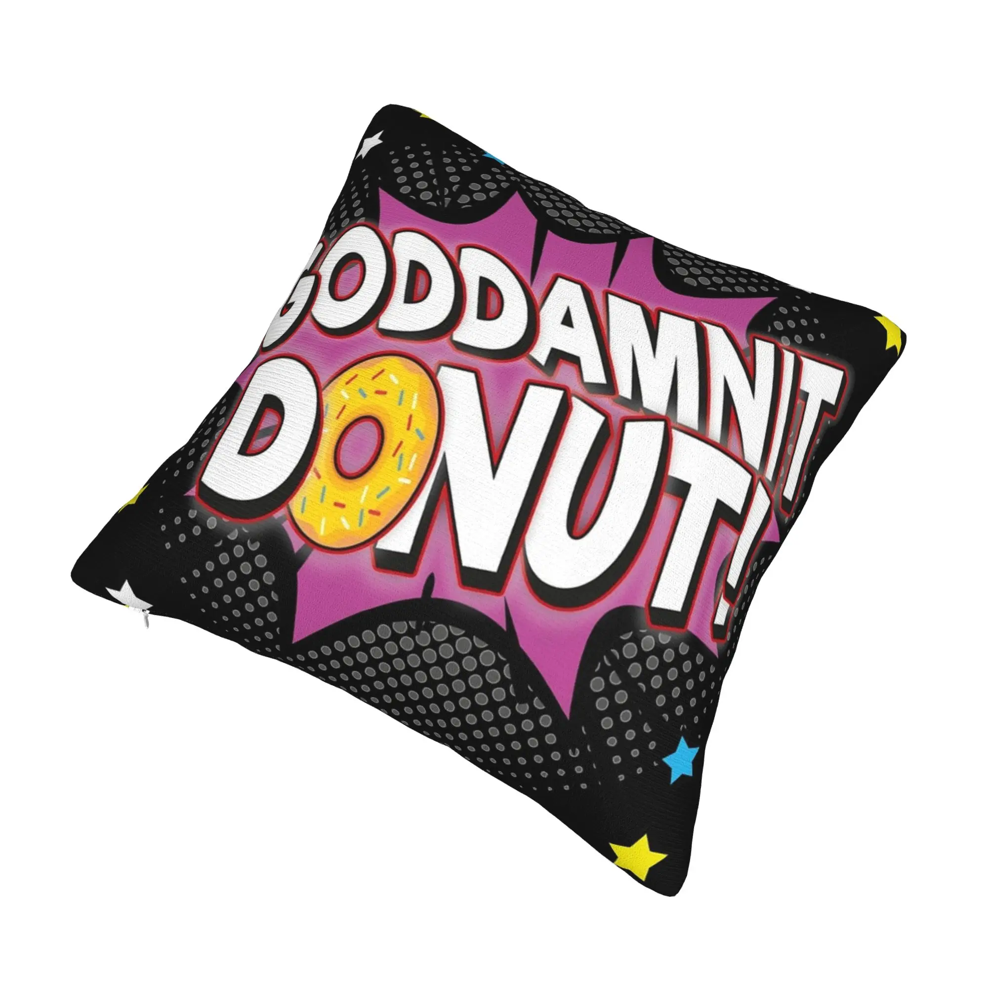 Фото Наволочка для декоративной подушки с принтом Dungeon Crawler Carl Goddamnit Donut, подарочная, для дома, дропшиппинг, 40x40 см №5