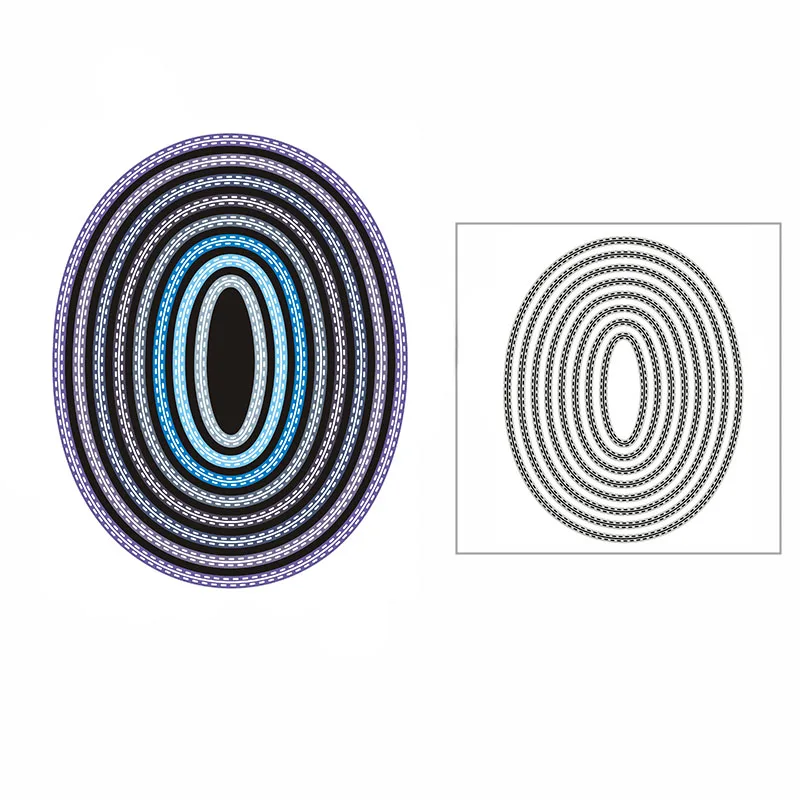 

Новинка 2022, металлические пресс-формы овальной формы для скрапбукинга и изготовления карт