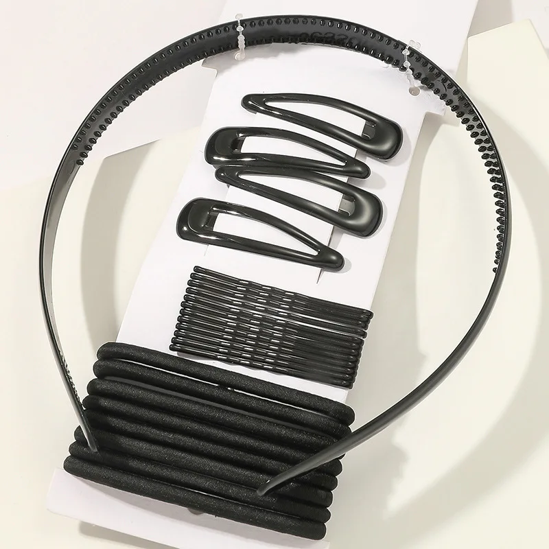 

1 комплект, черная резинка для волос, резинка, держатели для конского хвоста, завязки, резинка, заколка для волос, резинка для волос для женщи...