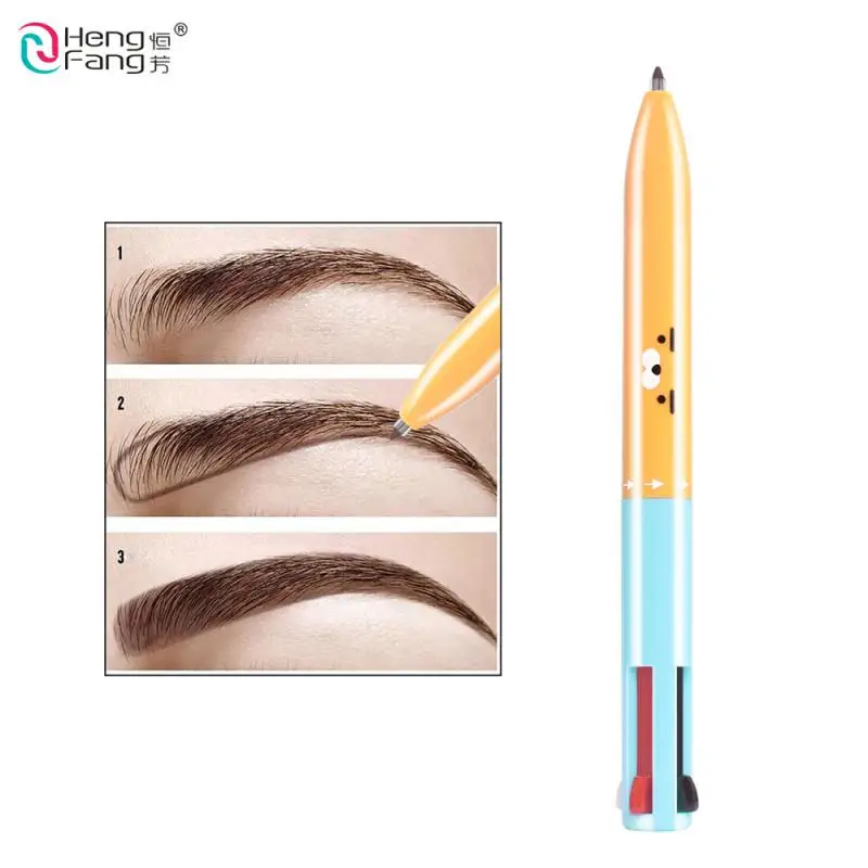 

4-in-1 Eyebrow Pencil Multicolor Eyeliner Lipliner Highlight Lip Liner Professional Women Makeup Eyebrow Pen Comestic Tools New