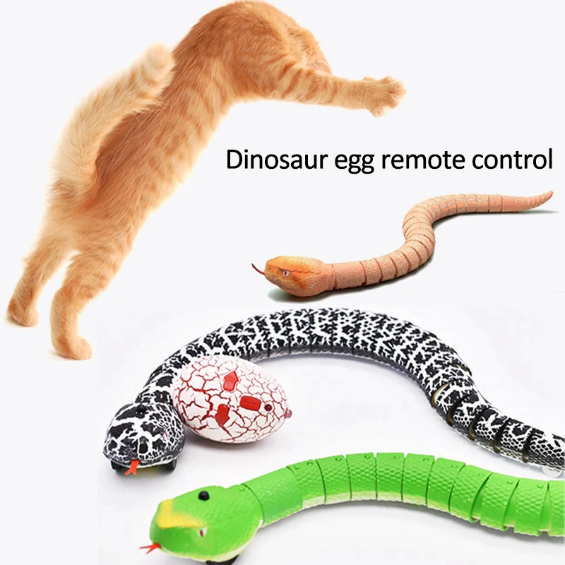 Infrared Remote Control Snake Toy For Cat with Egg Interactive Snake Cat Teaser Game Play Toy Accessories Dogs Smart Kitten Toys