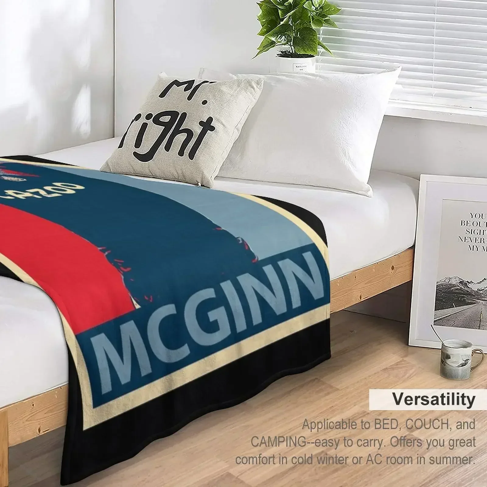 Фото Классическая футболка John McGinn.png. Плед для диванов, тонкие детские декоративные зимние покрывала, мягкие покрывала для кроватей. №5