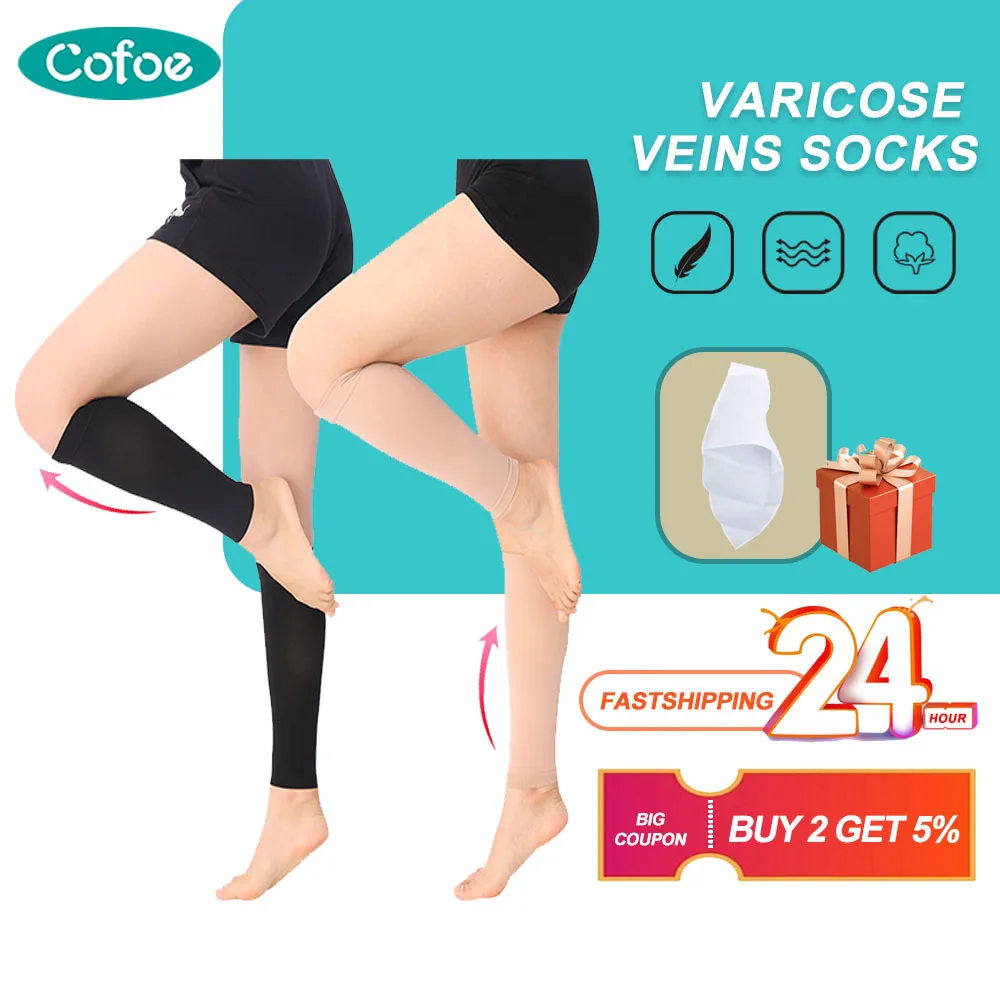 

1pair Compression Socks Prevent Calf Varicose Veins Soreness Women Slimming Sock Men Outdoor Sports Pressure Calf Stocking Sock