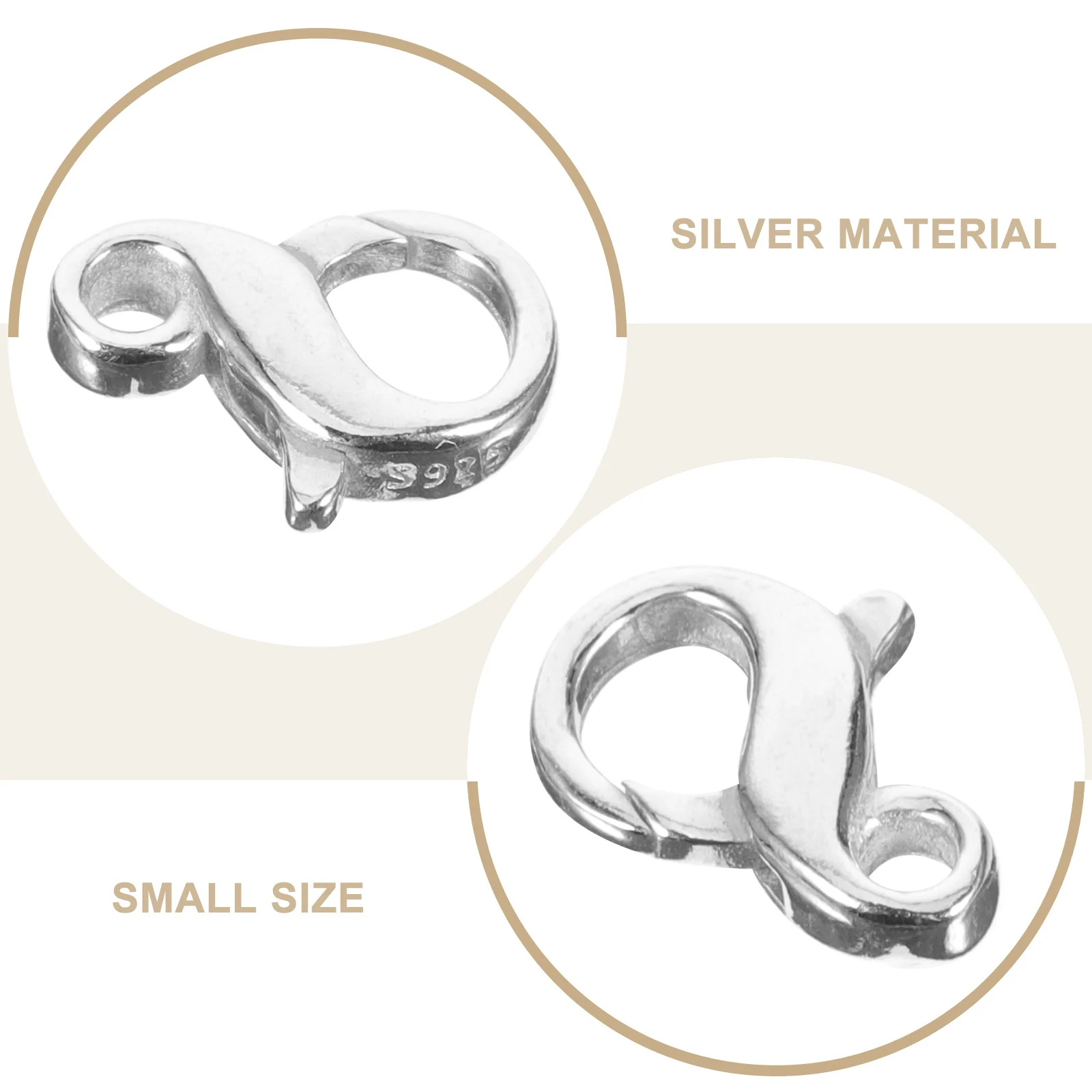 Metal Necklace Clasp DIY Jewelry Clasp Bracelet Silver Clasp Jewelry Making Material for Bracelet Making