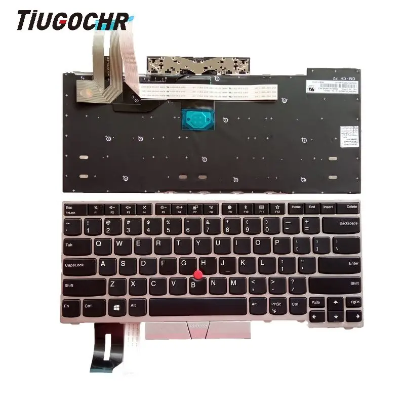 

US For lenovo IBM Thinkpad E480（20KN 20KQ）E485 E490 Yoga S2 3rd L480 T480S Series Laptop keyboard silver Non-backlit