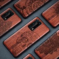 shockproof real wood phone case for huawei p30 pro p40 pro case luxury wooden full cover funda for huawei p40 pro p30 pro coque