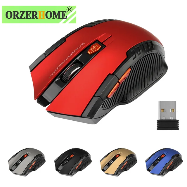 ORZERHOME 2.4GHz Wireless Mouse Optical Mice with USB Receiver Gamer 1600DPI 6 Buttons Mouse For Computer PC Laptop Accessories 1