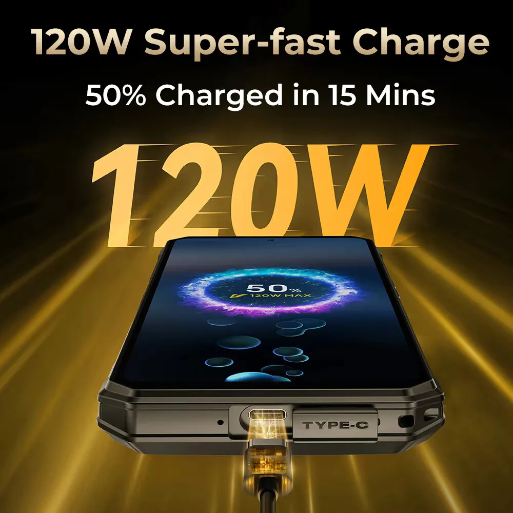 Прочный смартфон Oukitel WP30 Pro 5G 120 Вт android 13 12 ГБ + 512 11000 мАч 6 78 дюйма мобильный телефон