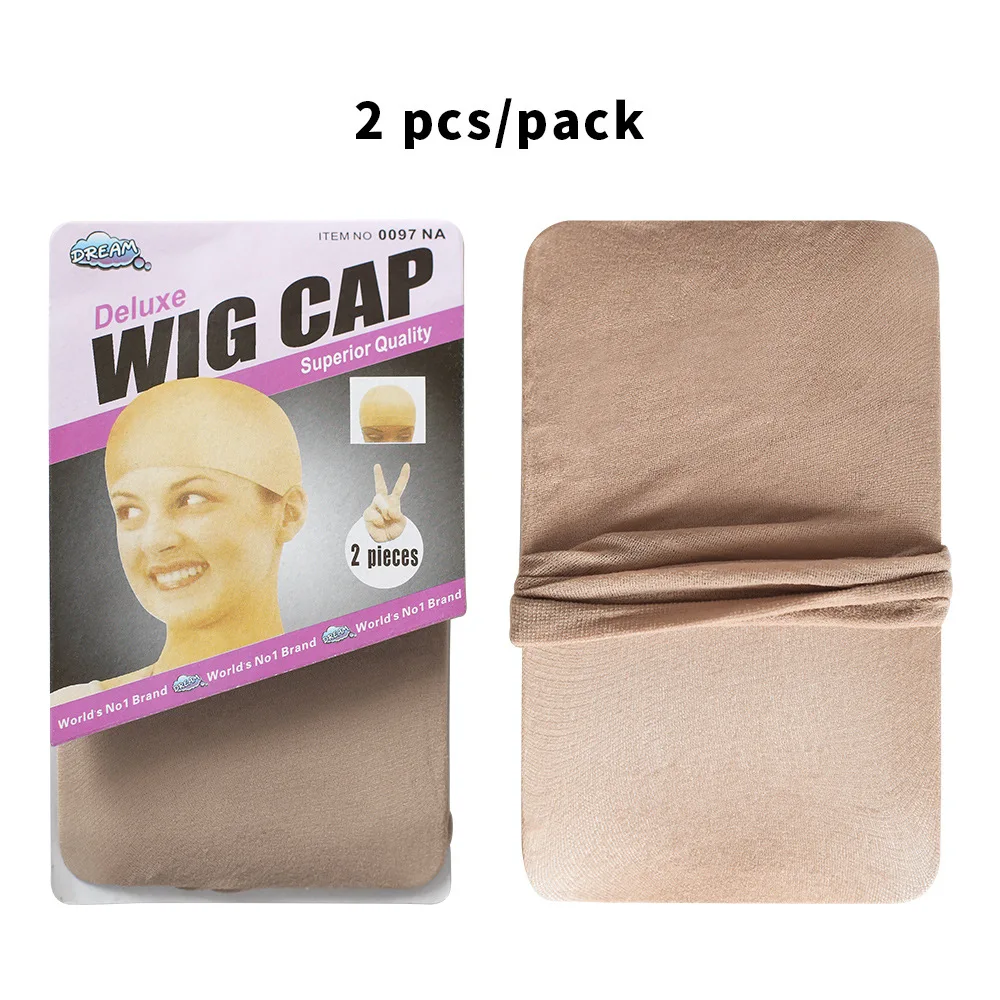 Wowear Nets Stretch Mesh Caps For Making Wigs Free Size 2pcs High Quality Black Cosplay Wig Caps