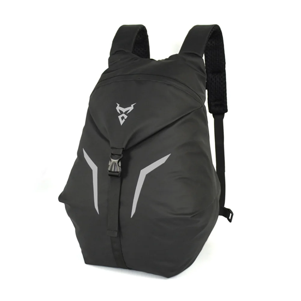 

Motorcycle Helmet Backpack Waterproof Holder Cycling Storage Bag Lightweight Travel With Reflective Strip Camping Hiking Tactics