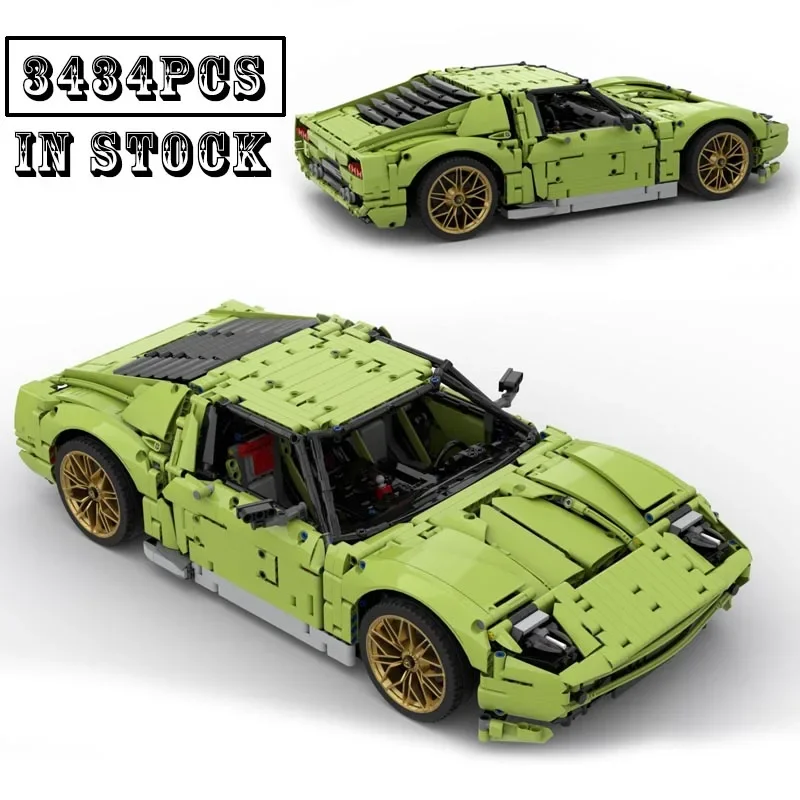Новая модель MOC-119000 Miura из 2006 подходит для Hypercar супер гоночного автомобиля
