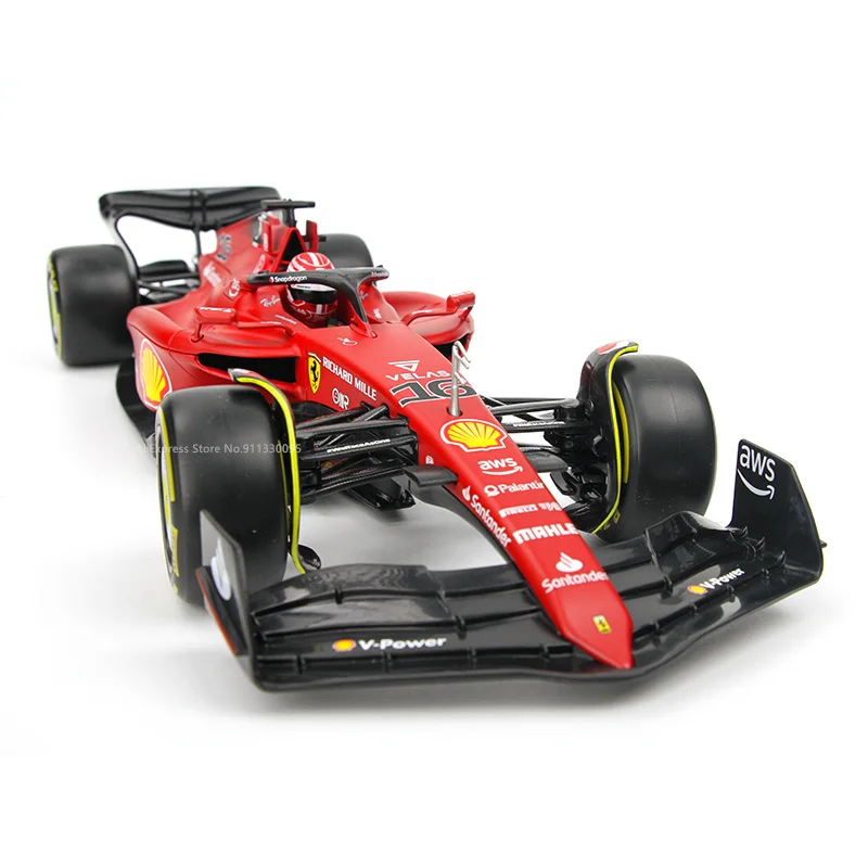Bburago 1:18 new 2022 F1-75 F1 Racing #16 Charles Leclerc Formula Car Static Die Cast Vehicles Collectible Model Car Toys