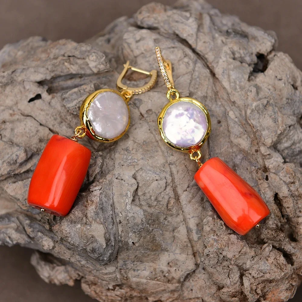 Натуральный оранжевый коралловый камень