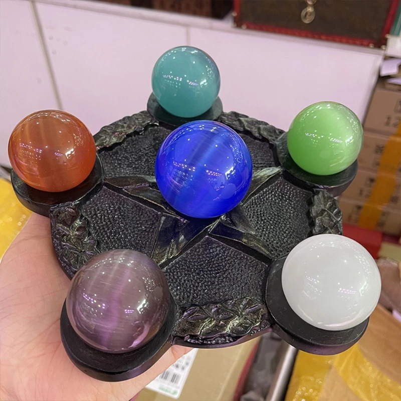 

Resin Candle Holder Astrology Pentacle Altar Plate Divination Candlestick Table