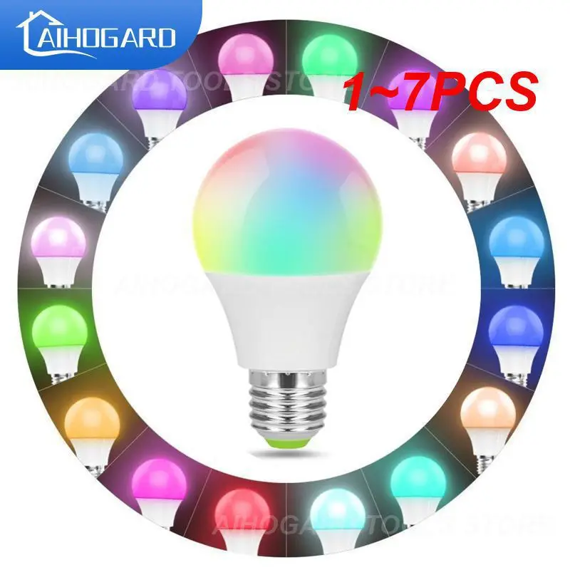 

Умная цветная лампа E27 LED RGB с Wi-Fi, 1-7 шт.