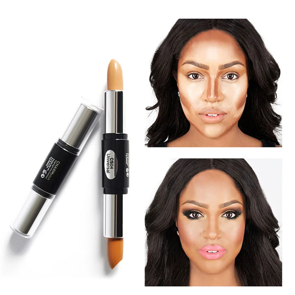 

2 Head Contouring Highlight Concealer Natural Long Lasting Blush Highlight Travel Party Makeup Retouch facial stereo contouring