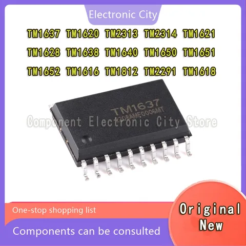 10 интегральных схем Tm1637 Tm1620 Tm2313 Tm2314 Tm1621 Tm1628 Tm1638 Tm1640 Tm1650 Tm1651 Tm1652 Tm1616 Tm1812 Tm2291 Tm1618