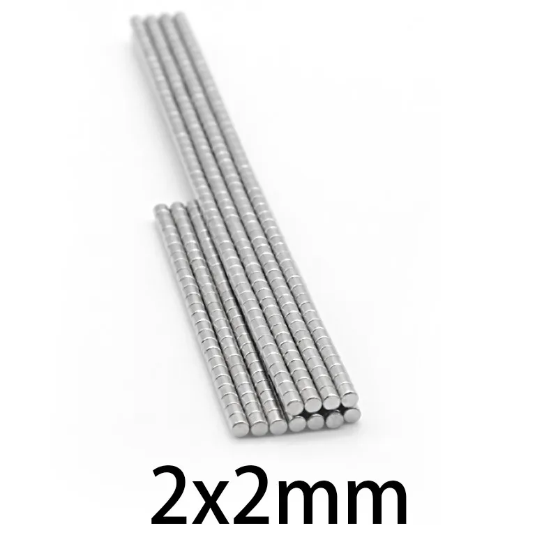 

100pcs 2x2mm Magnets neodymium magnet mini small disc super strong NdFeB permanent magnetic material 2*2mm rare earth