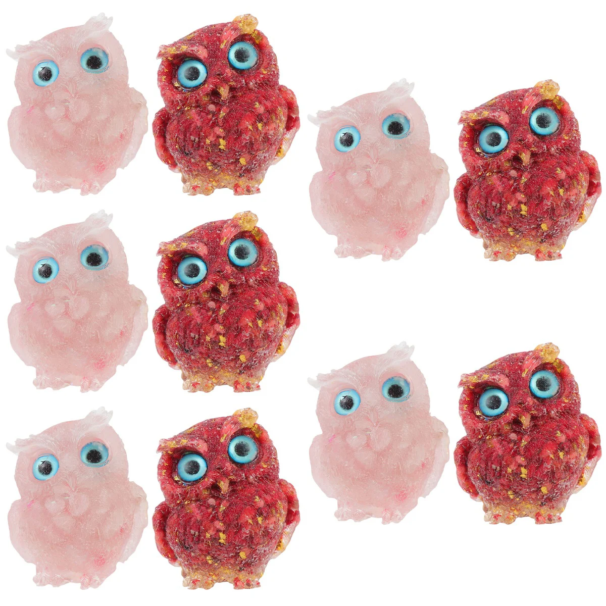 

10 pcs Decorative Home Office Crystal Owl Figurine Owl Figurine For Living Room Owl Decor Owl Statue Owl Sculpture Owl Figurine