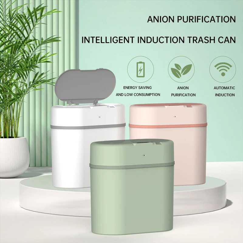 

12L Smart Trash Can Electronic Automatic Home Bathroom Toilet Kitchen Waterproof Narrow Seam Sensor Garbage Bin Paper Basket