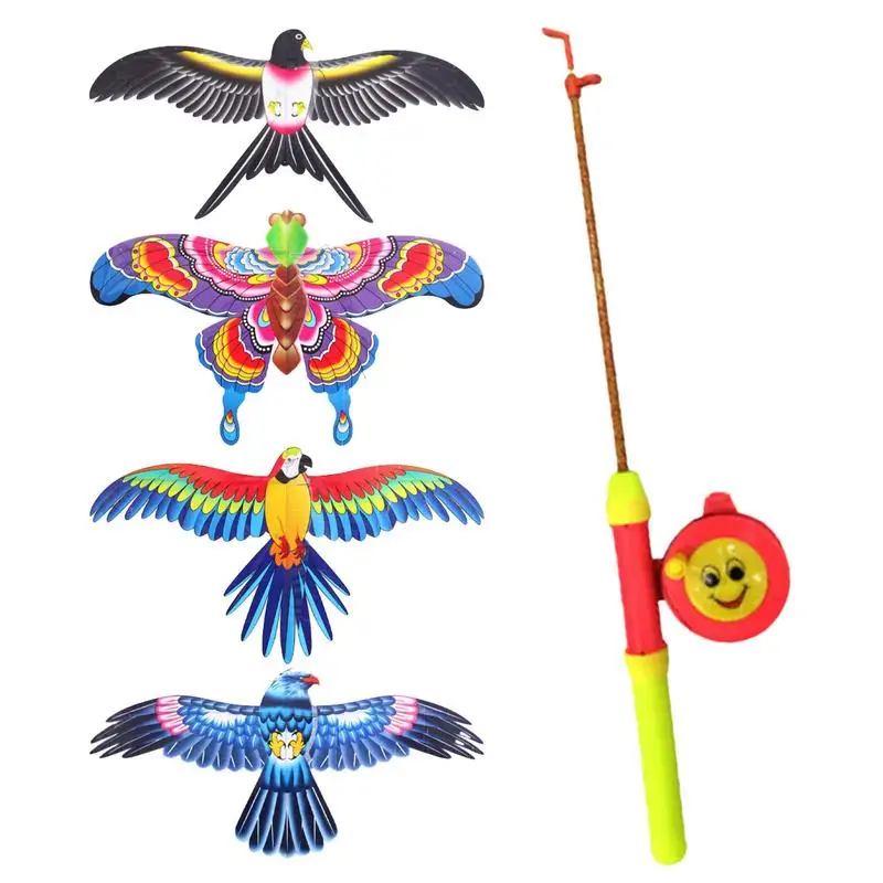 

2023 Fly Kites With Rod Outdoor Realistic Beach Eagle Kite For Kids And Adults Outdoor Activities Flying Toy