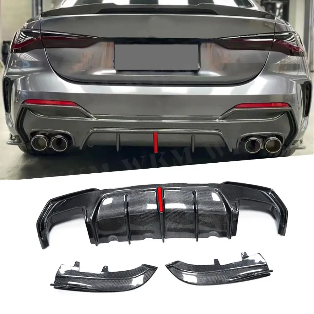 

3 шт., задние бамперы из углеродного волокна для BMW G22 G23 Coupe 2021