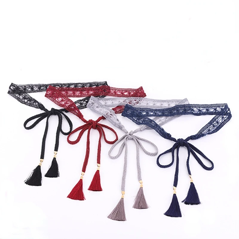

Fashion Belt Women Waist Chain Ladies Versatile Dress Waist Rope Fringe Decorative Lace Tie Knot Bow Belt Ceinture Femme Riem