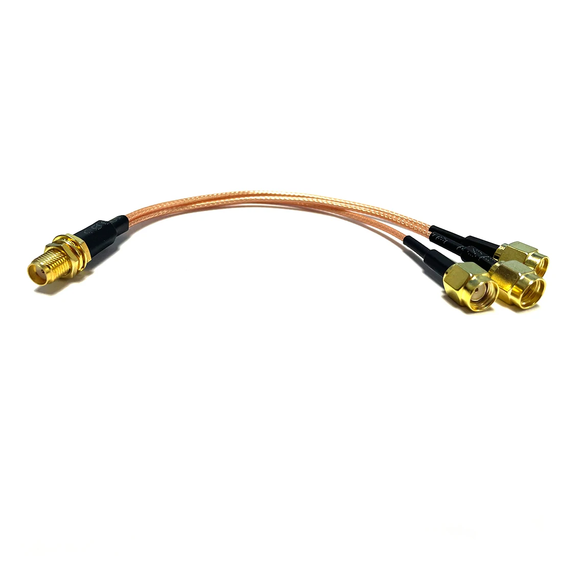 

SMA Female Nut to 3X RP SMA Male Plug Inner Hole Splitter Combiner Pigtail Cable RG178 15CM 6" For Wifi Router