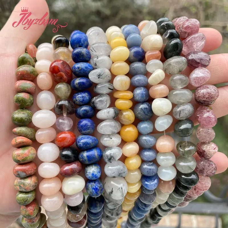 

5x8-8x12mm Freefrom Irreuglar Potatp Spacer Beads Natural Stone Loose Beads for DIY Accessories Jewelry Making Strand 15"