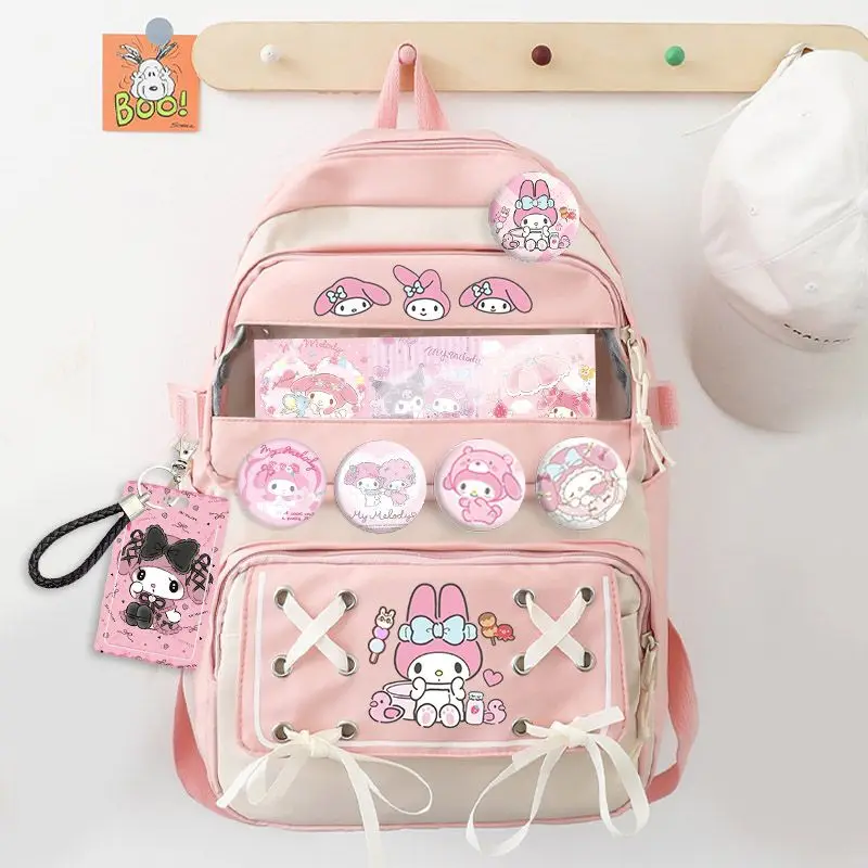 Sanrio Hello Kitty Melody Schoolbag Backpack Student Junior High School Primary School Cute Girl Simple