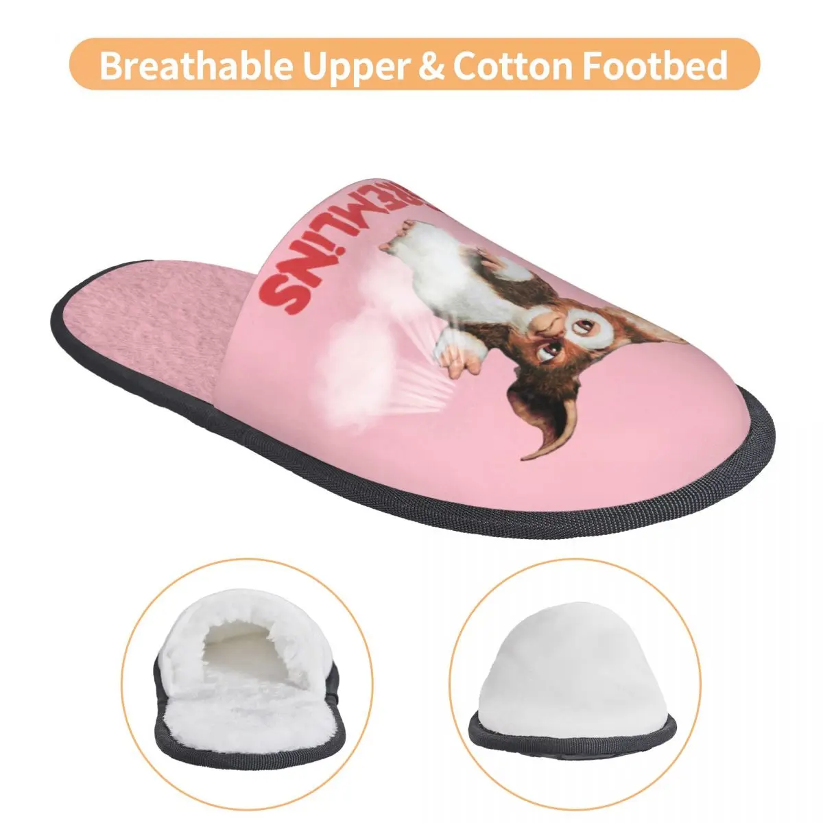 Женские забавные домашние тапочки Gremlins Gizmo с индивидуальным принтом уютные