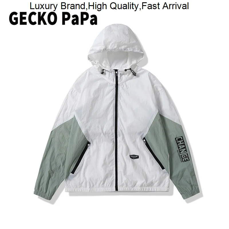 

Ветровка мужская Тонкая быстросохнущая с капюшоном и защитой от УФ-лучей