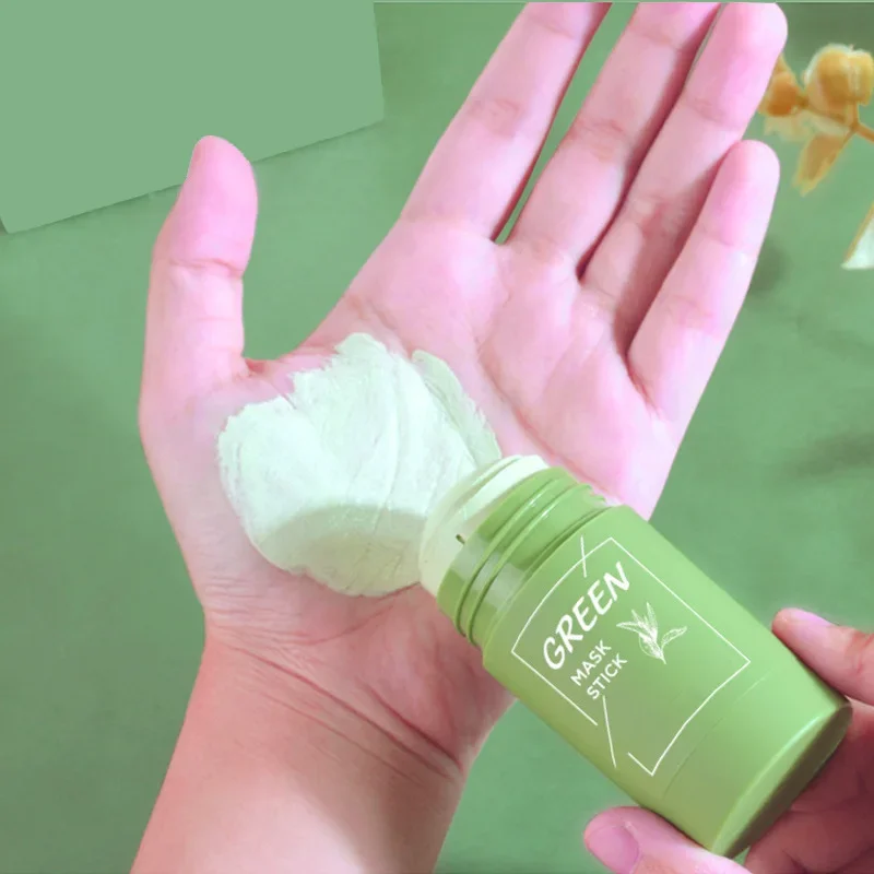 Фото Твердая очищающая маска с зеленым чаем, удаление черных точек, рассеивание прыщей, глубокое очищение пор, увлажнение, подходит для всех типов кожи №3