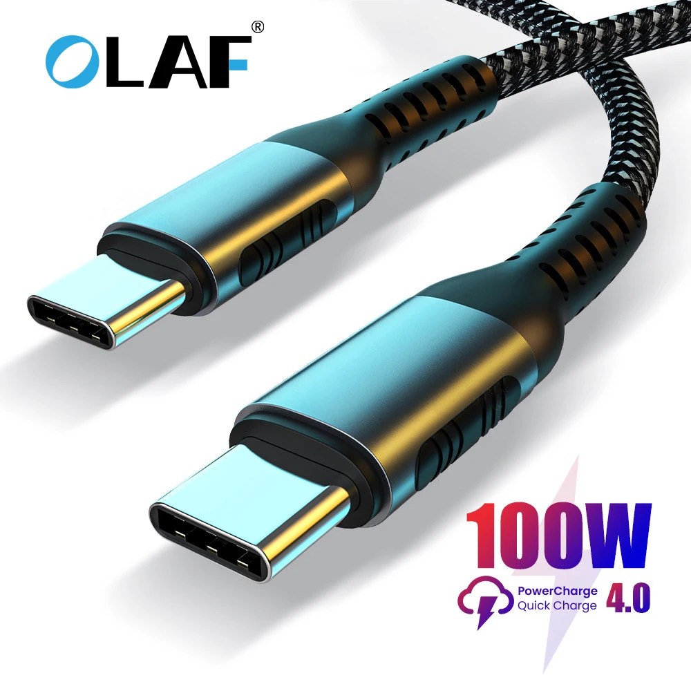 Кабель Olaf USB C к Type для MacBook Pro iPad Быстрая зарядка 4 0 PD 100 Вт Xiaomi 10 Samsung S20 шнур - купить