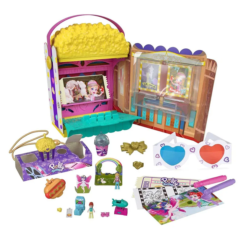 Оригинальный PollyPocket Mini Polly сюрприз попкорн мешок мечты коробка сокровищ ананас