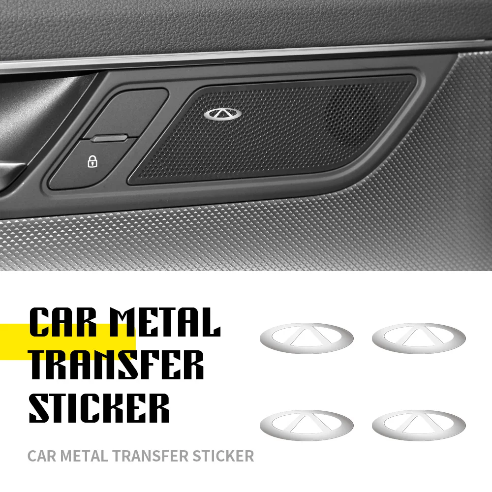 

10Pcs Car Styling 3D Nickel Emblem Car Interior Stickers Accessories For Chery Tiggo 2 3 4 5 6 7 8 3X 5X Pro T11 Amulet Fora