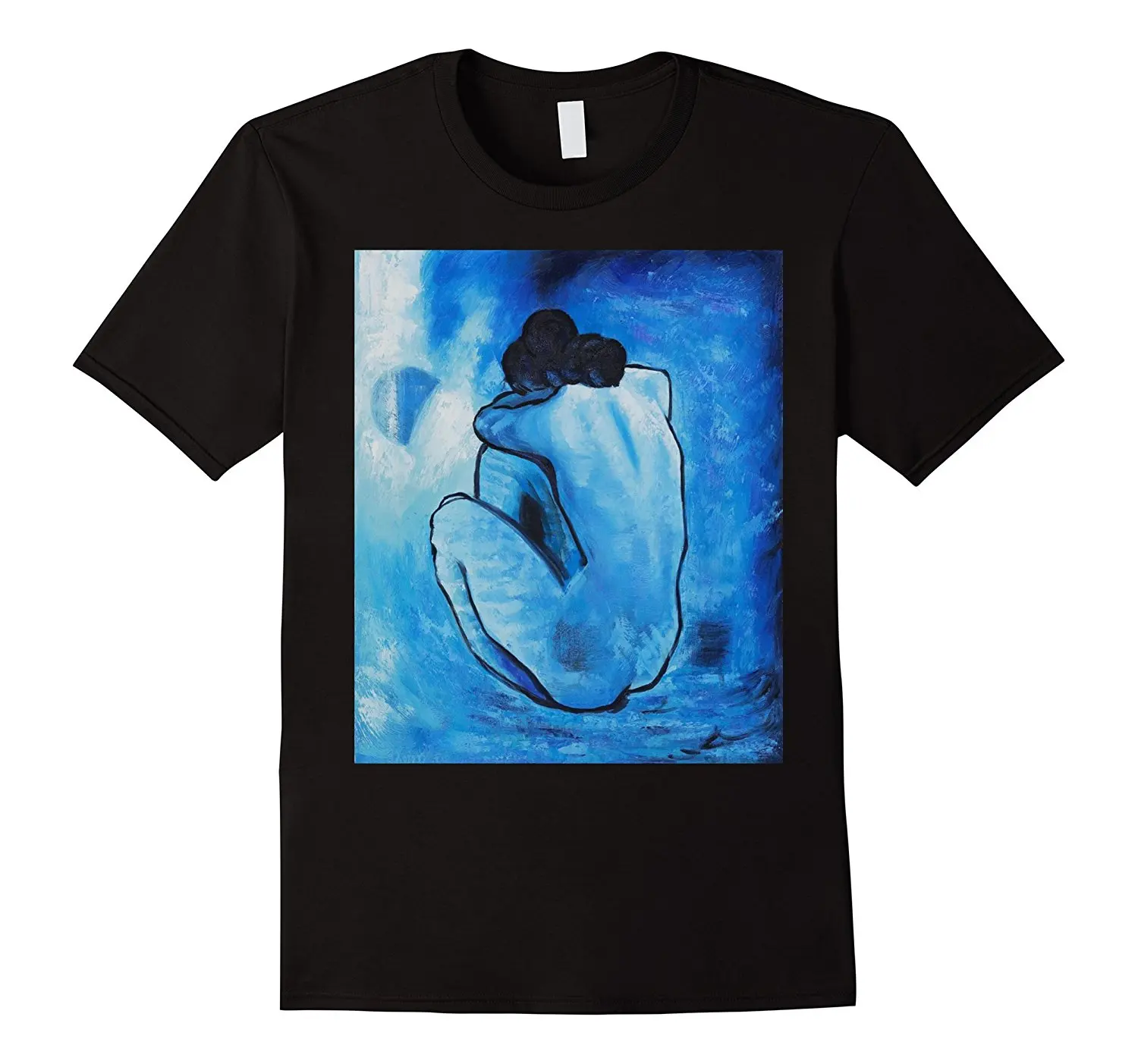

Blue Nude, 1902 By Pablo Picasso Famous Painting Shirt Short Sleeve Cotton T Shirts Man Clothing O-Neck Comfortable Top Tee