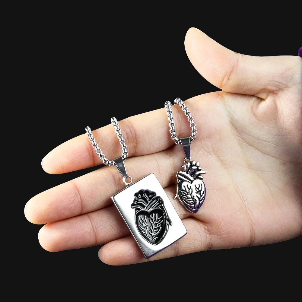 1 пара подвеска в виде сердца из нержавеющей стали |