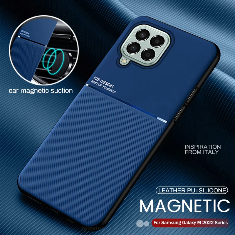 

Sumsung M 53 Case Car Magnetic Holder Shockproof Leather Cover For Samsung Galaxy M53 M33 M23 5G M13 4G 2022 Soft Protect Fundas