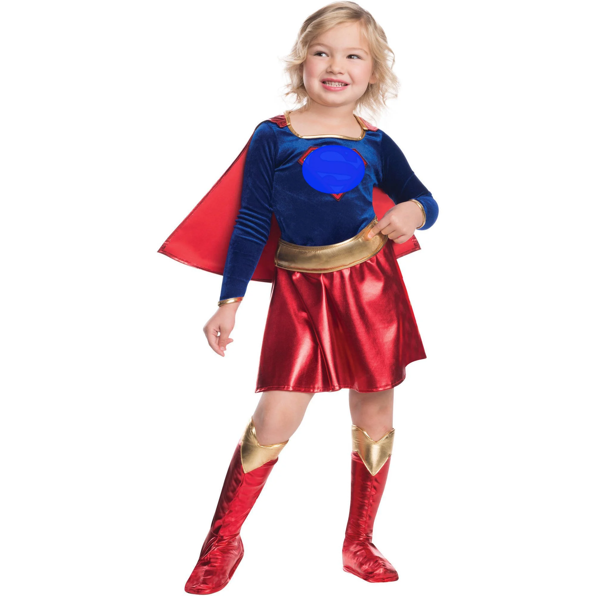 

2020 new costume Child Cute Girls Costume Supergirl Cosplay Halloween Purim Costume For Kids Party Dress