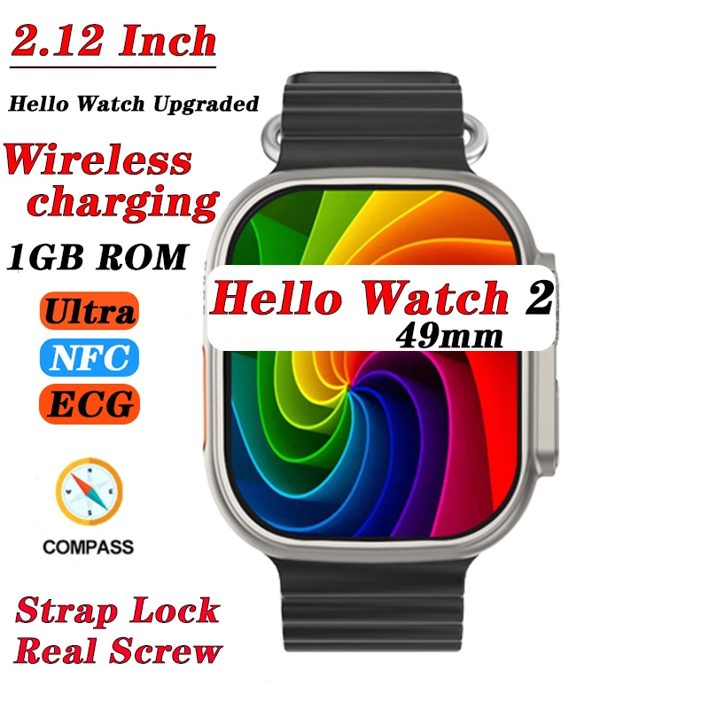 

Smart Watch IWO Ultra Men Women Bluetooth Call Music 173 Sport Modes NFC Tracker Strap Lock Series 8 Hello Watch 2 Smart Watch