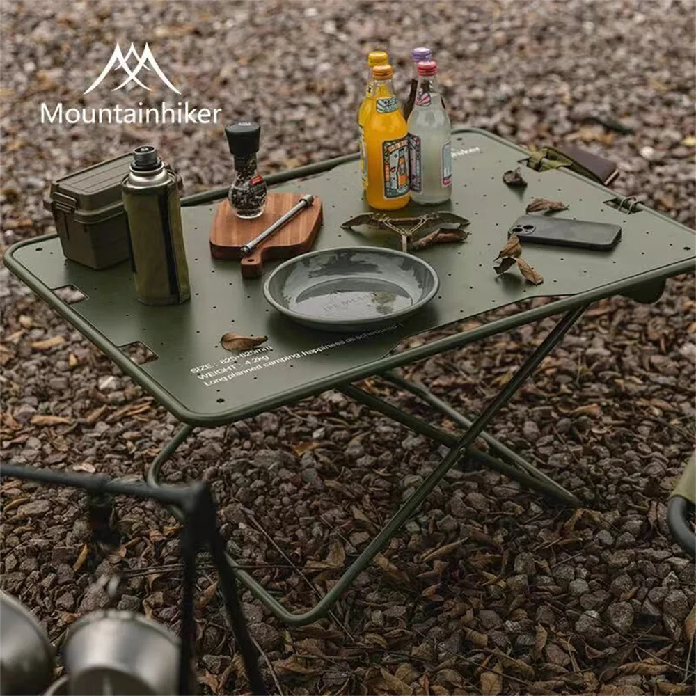 

MOUNTAINHIKER Portable Aluminum Alloy Table Foldable Camping Table Self-driving Equipment Foldable BBQ Desk Outdoor Picnic Table