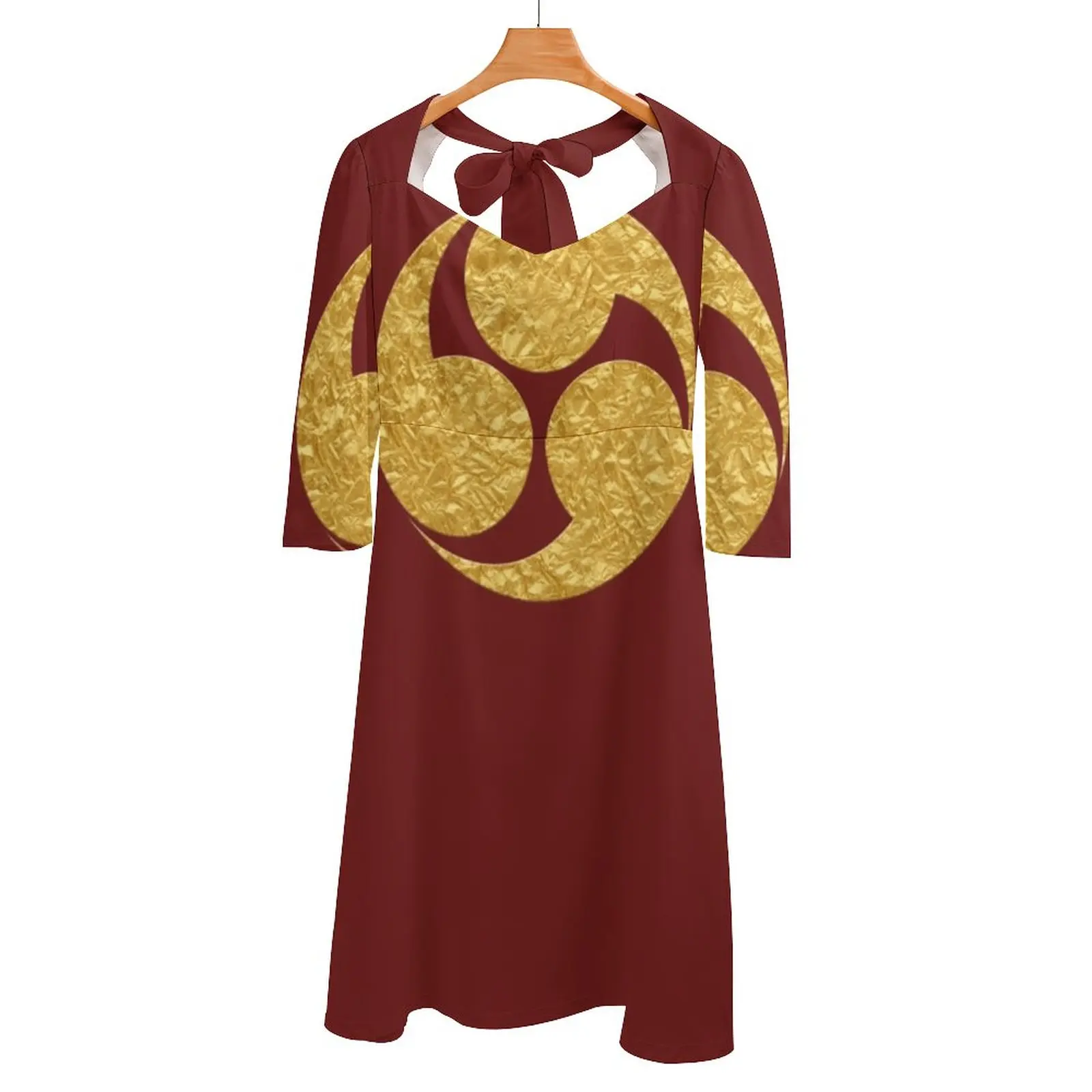 

Japanese Mon Migi Mitsu Tomoe Square Neck Dress Back Lacing Backless Dress Elegant Beach Party Dress Korean Mitsu Tomoe Tomoe