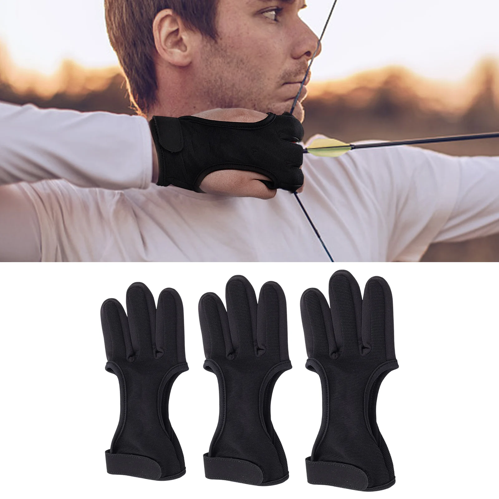 

Three-finger Gloves Three-finger Soft Gloves Shooting Hunting Three-finger Gloves For Children And Adolescents Adult Beginners