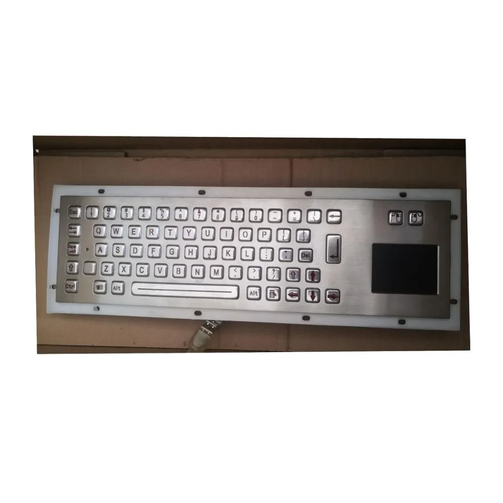 

Vandal Proof waterproof IP65 Standard wired Metal Backlit keypad Keyboard with trackball touchpad