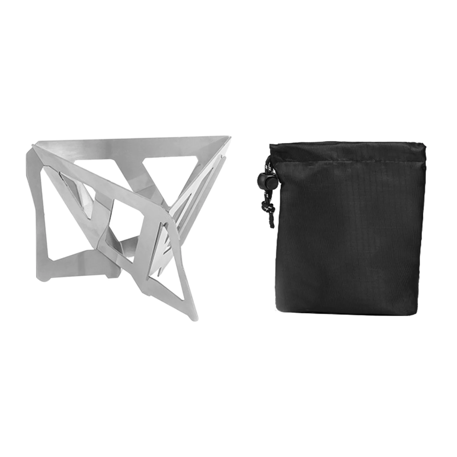 

Rack Outdoor Camping Collapsible Coffee Dripper Stainless Steel Cone Filter Portable Folding Reusable Stores Flat Traveling