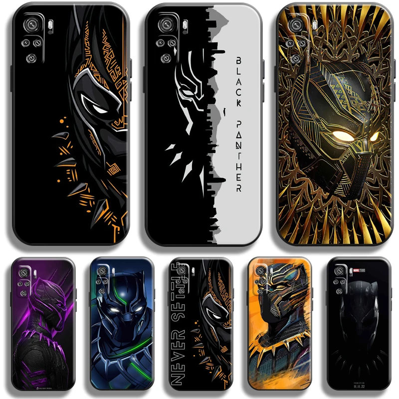 

Marvel Avengers Black Panther For Xiaomi Redmi Note 11 11T 11S 10 10T 10S Pro 5G Phone Case Funda Back Black Silicone Cover