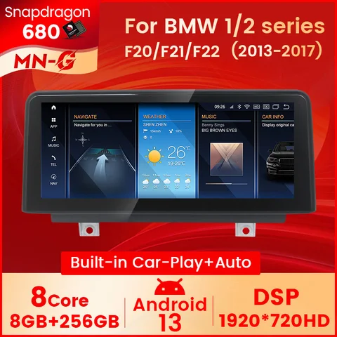 Новый Android автомобильный радиоприемник 4G - LTE для BMW 1 / 2 серии F20 F21 F22 2011 - 2017 мультимедийный видеоплеер GPS стерео