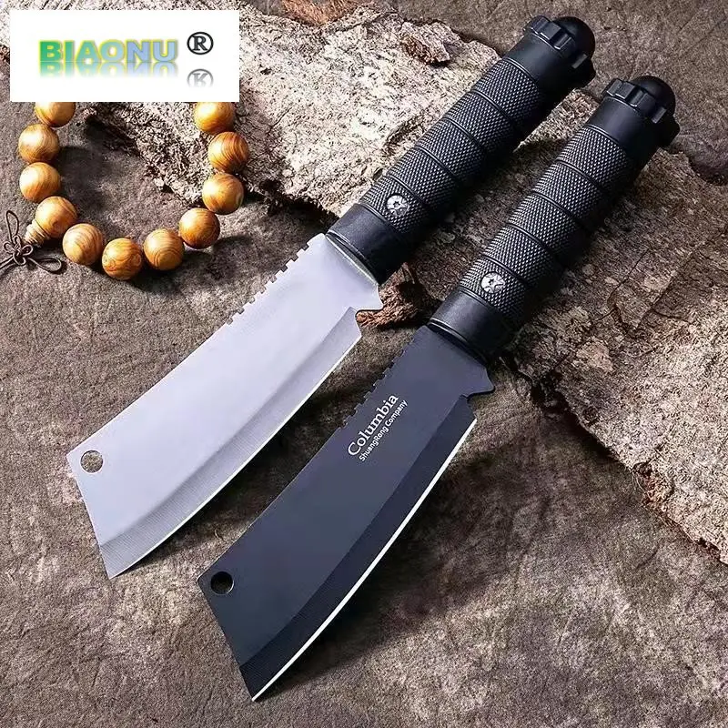 

Охотничий нож для дикой природы, черные уличные ножи для выживания, походный фиксированный нож из нержавеющей стали, мульти ручные ножи для ...